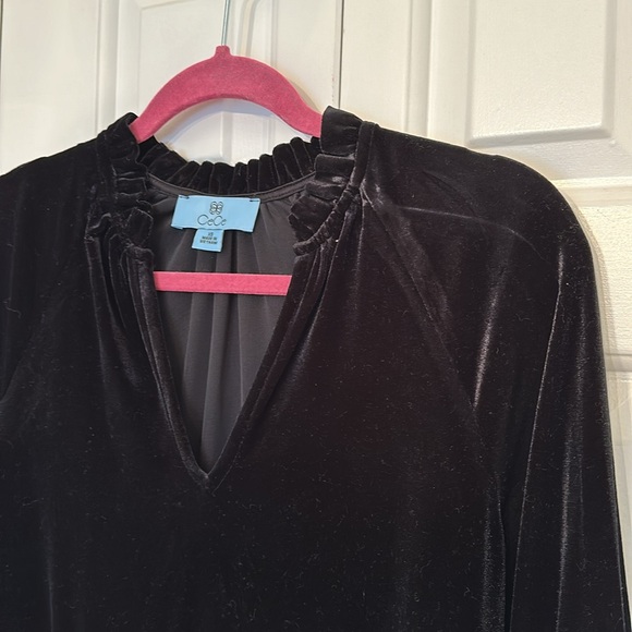 Cece Black Velour Dress - Picture 3 of 5